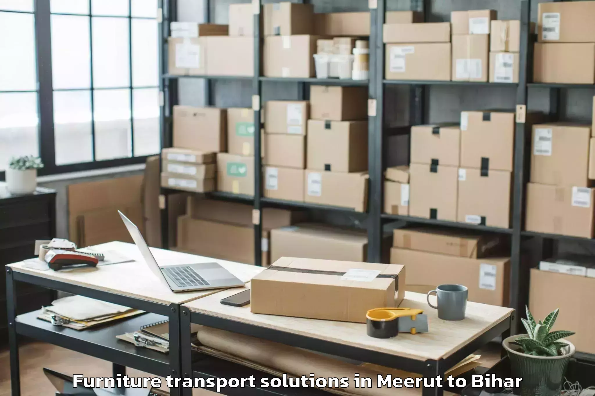 Quality Meerut to Samastipur Furniture Transport Solutions